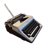 Typewriter olympia sm9 and leather briefcase