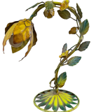 Stylized floral lamp in painted sheet