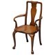 Victorian Howard & Son walnut office chair with stamp.