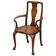 Victorian Howard & Son walnut office chair with stamp.