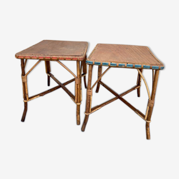 Vintage wicker tables two