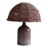 Vintage ceramic and wool lamp
