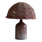 Vintage ceramic and wool lamp