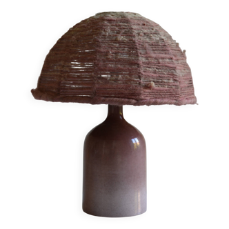 Vintage ceramic and wool lamp