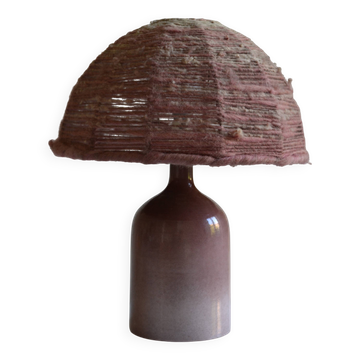 Vintage ceramic and wool lamp