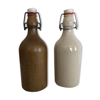 Duo of sandstone bottles