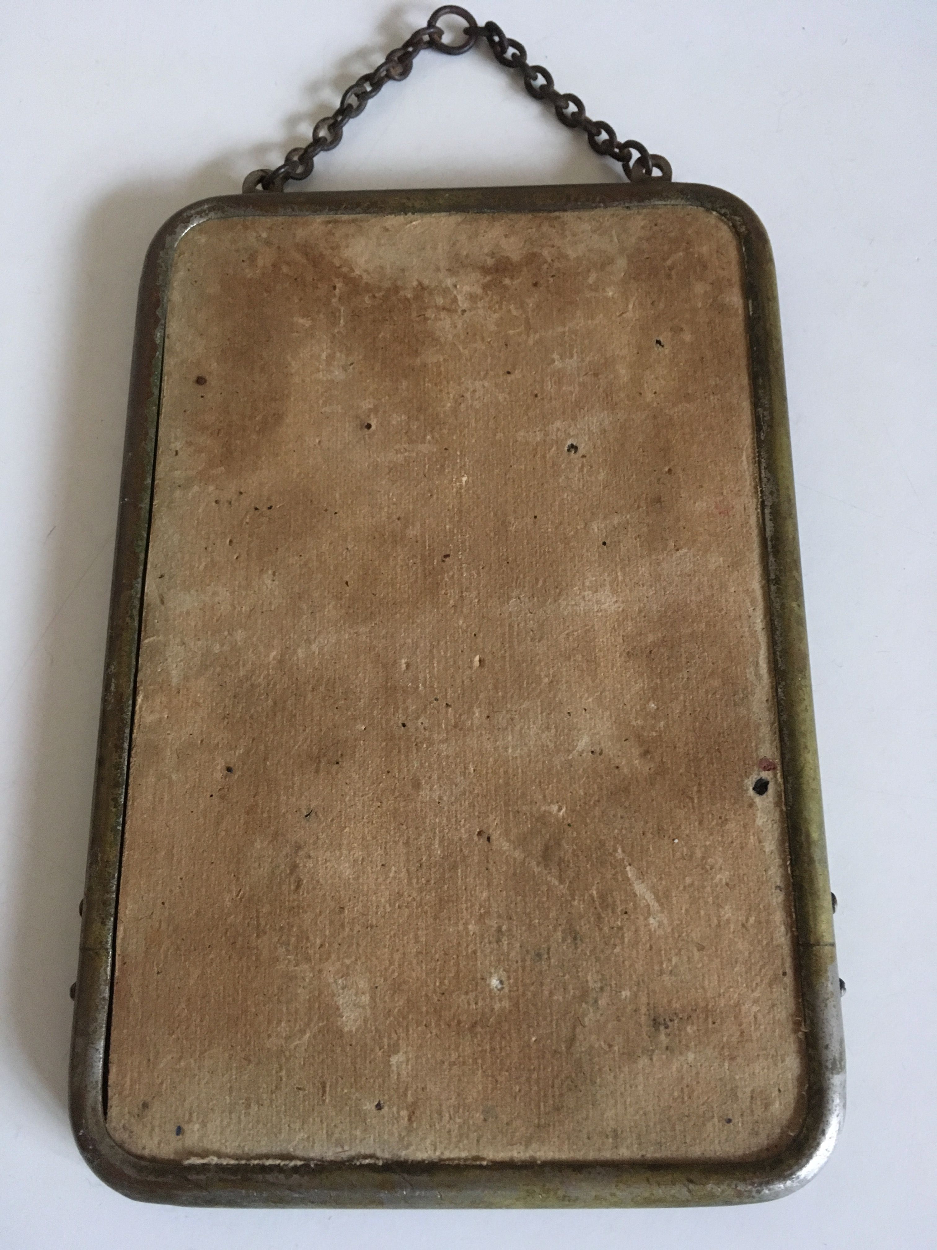 Former mirror of pension mercury as a Barber in the 1920s 18.5 x 12.5 cm