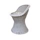 Vintage woven wicker stool 1950