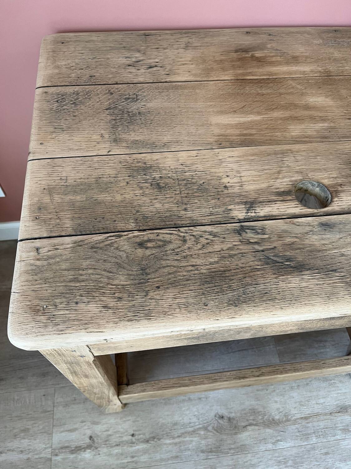 Small workbench made of solid oak