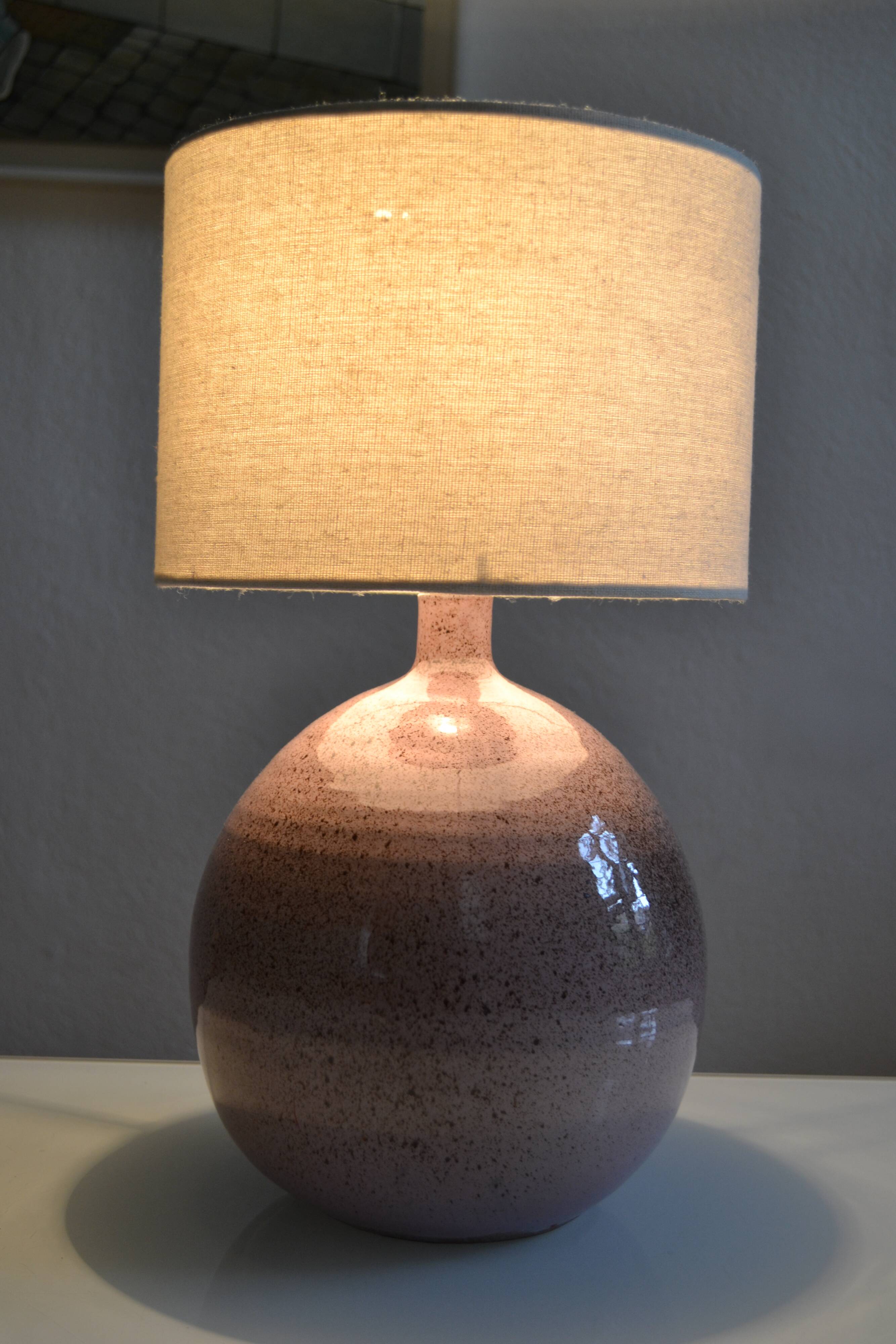 Lampe vintage céramique par Roland Zobel " Les cyclades " à Anduze