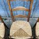 8 antique Vendée straw chairs in solid cherry wood.