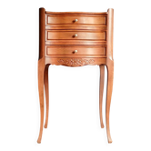 Curved fruitwood chiffonnier in Louis XV style.