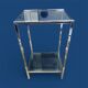Chrome and smoked glass side table from the 1970s.