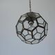 Italian Art Deco glass ceiling light in the shape of a honeycomb, 1950s, Italy.