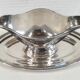 Saucière decoration pearls silver metal ercuis