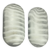 Pair of Modernist Striped Glass Wall Lamps from Peill & Putzler, 1970s