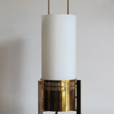 Stilnovo Italian brass glass table lamp 1950s