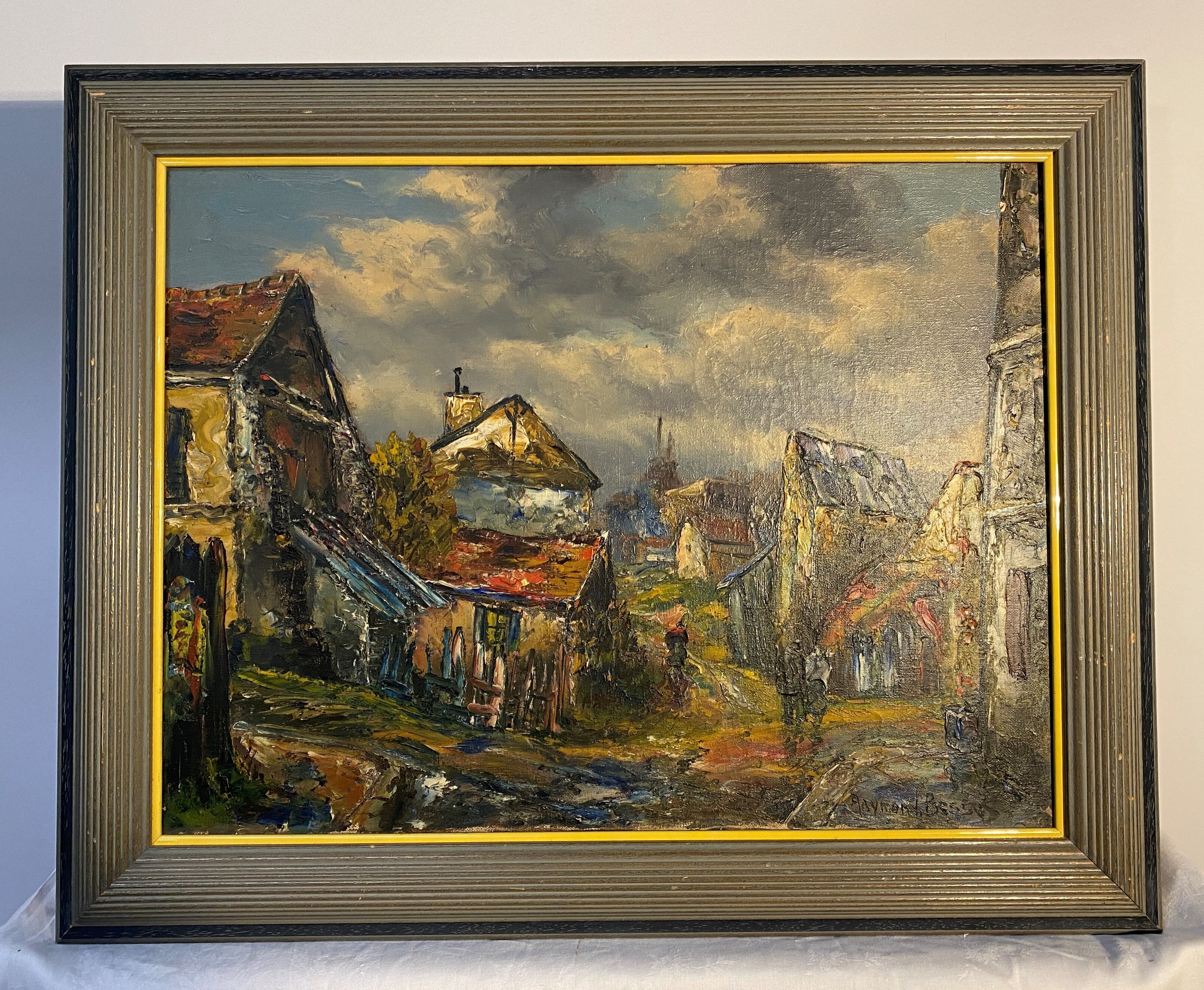 Painting, oil on canvas, Landscape on the island of St Denis by Raymond Besse.
