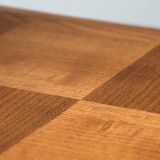 Midcentury nesting gigogne tables with parquetery in oak, 1950s france