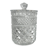 Cut crystal bonbonnière dragée holder from the early 20th century.
