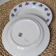 Dessert plates with blue leaves