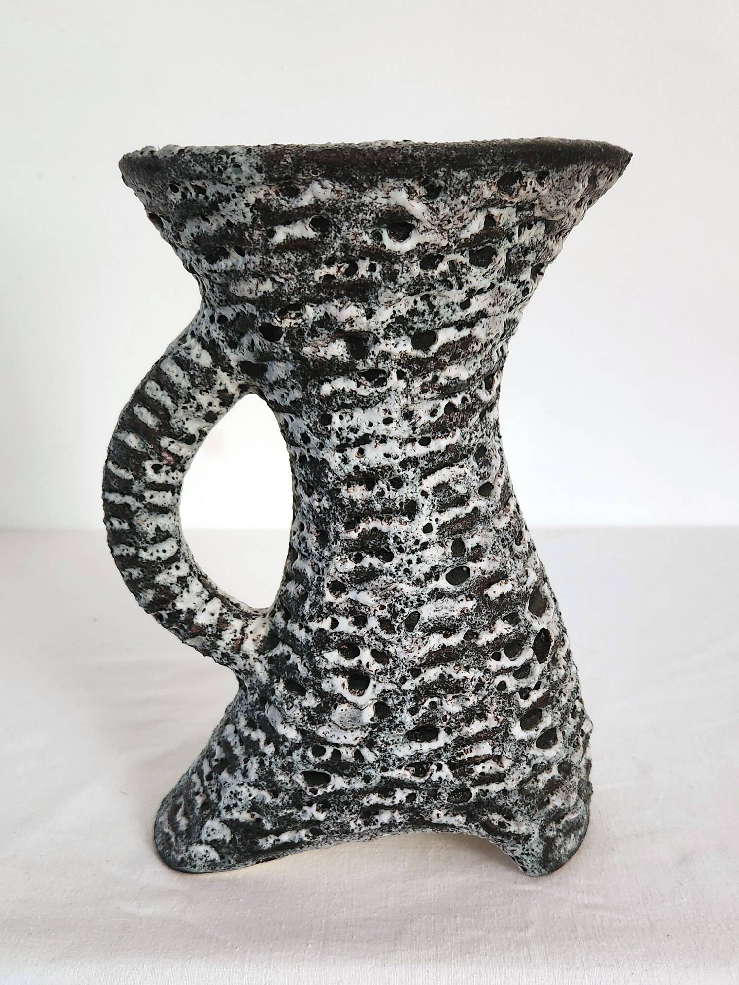 Vintage Fat Lava Ceramic Vase