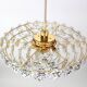 Impressive brass and crystal glass chandelier by Kinkeldey, Germany, 1970s.