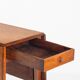 Vintage table with two folding leaves. Solid oak wood. France, 1940s