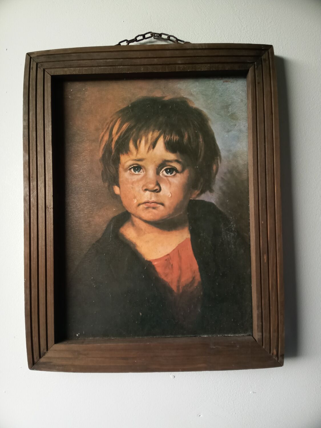 Tableau l'enfant qui pleure Giovanni Bragolin