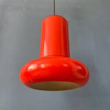 Vintage red space age cone pendant lamp