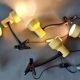 Series of 5 yellow lacquered adjustable clamp spotlights 1980 Vintage.