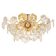 Ceiling light, brass and crystal glass by Kinkeldey, Germany, 1970s.