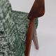 Fauteuil scandinave Space Age en bois et tissu vert