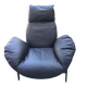 Armchair Arketipo Model Jupiter polyurethane shell grey beige black leather