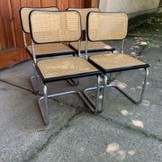 Cesca chair Marcel Breuer B32 modern Italian mid-century, set of 4 from the 70s.