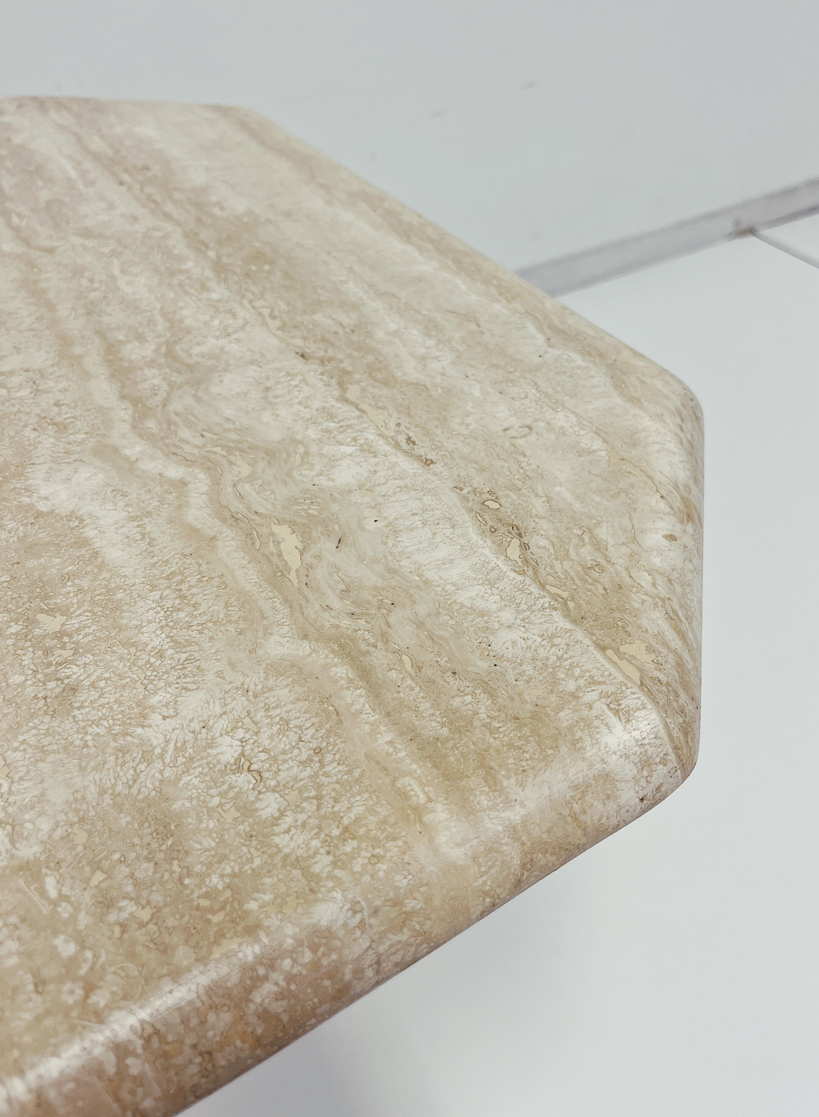 Travertine coffee table