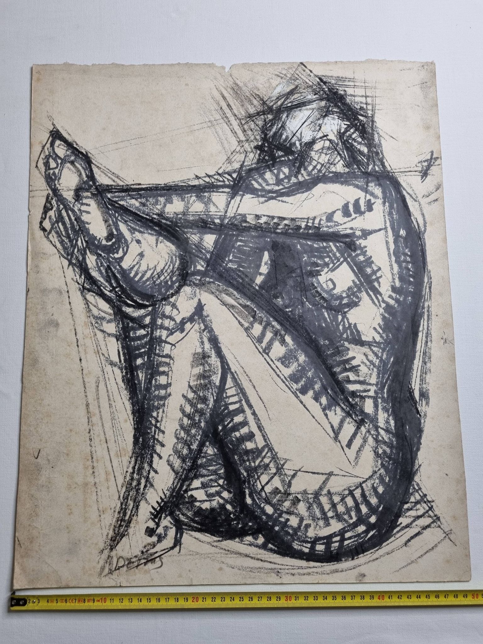 Etude de nu signée de Maurice de Bus, années 60, 50 x 60 cm