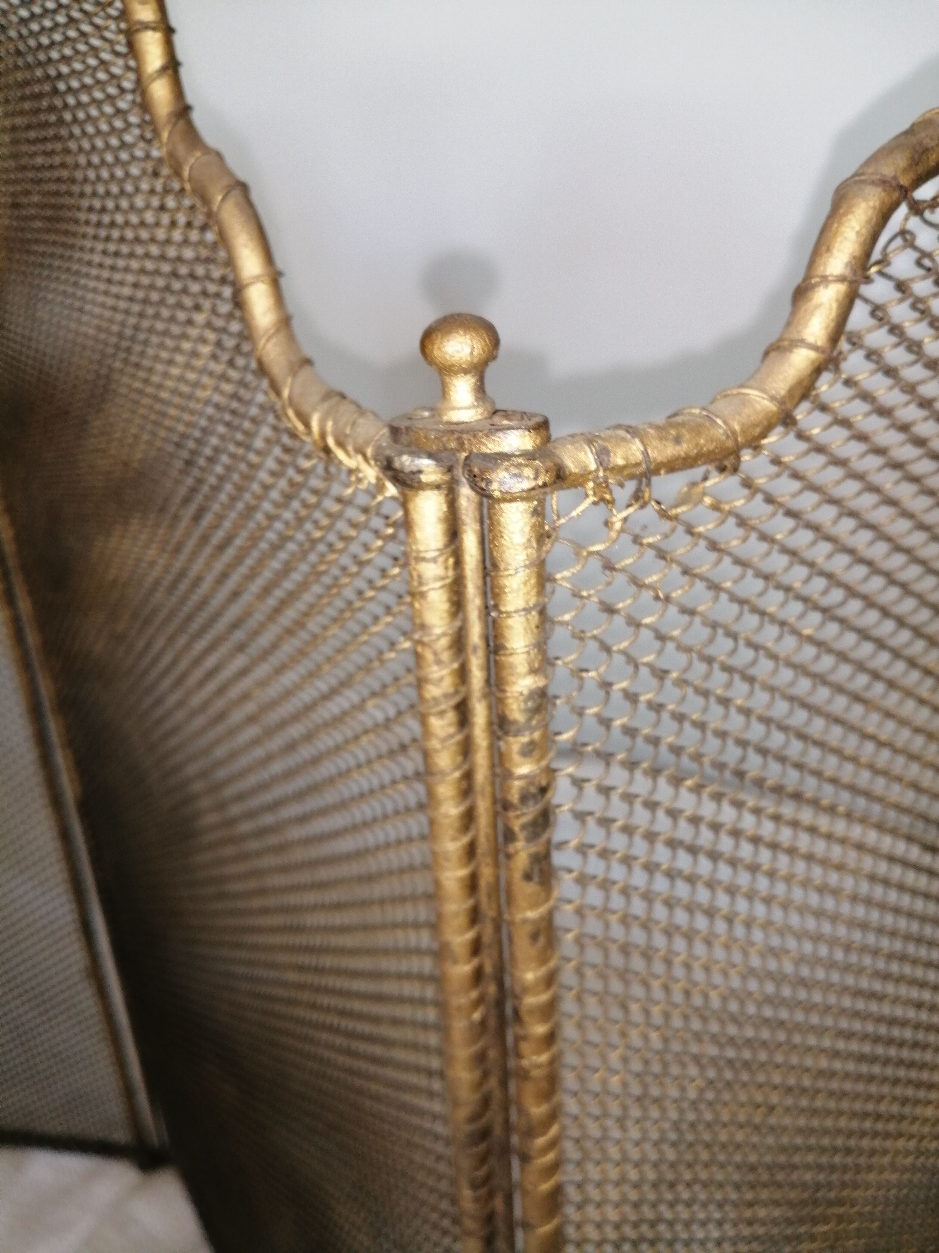 Old fire firewall fence and iron