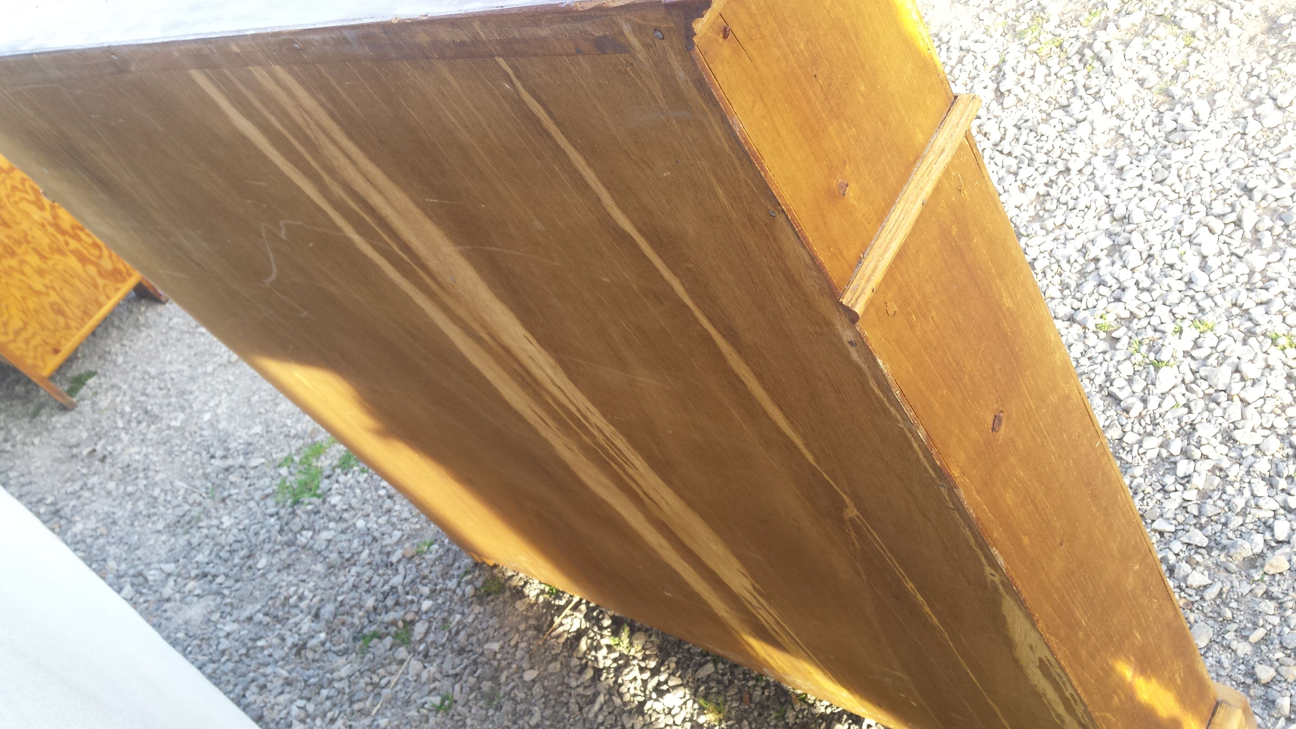 Shallow wooden shelf