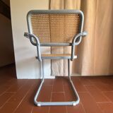 Set of 3 Cesca B64 Marcel Breuer gray armchairs