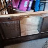 Raw metal industrial desk