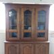 Showcase library with two sections in solid oak.