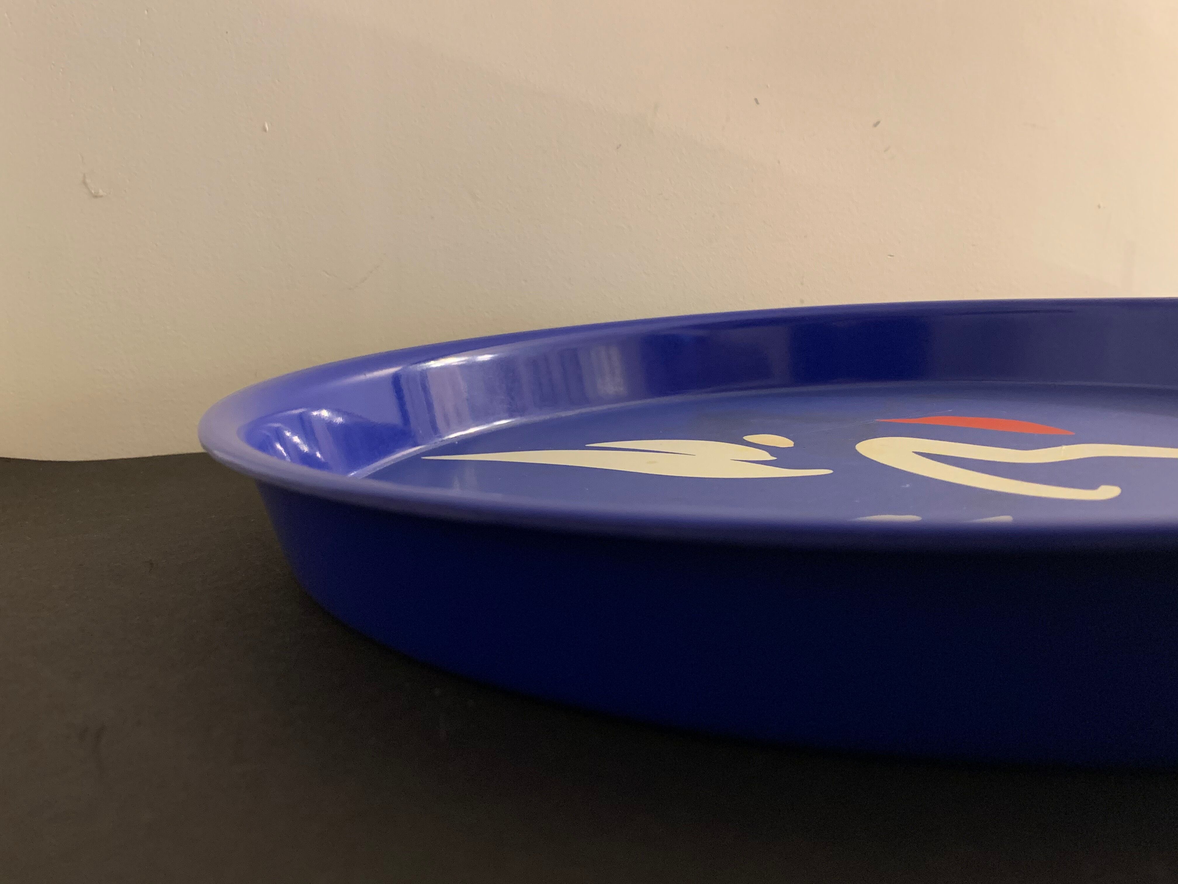 Mebel Italy blue round tray