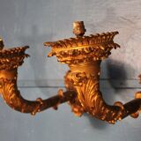 Pair of wall light  bronze "Torches / torches" early twentieth century