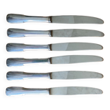 6 silver metal knives