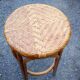 Bar set in bamboo and rattan with its two stools
