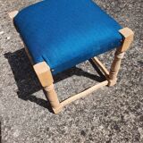 Tabouret en chêne massif refait à neuf