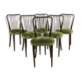 Series of 6 chairs type "Baumann" France 1950's