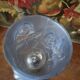Art Deco lamp in blue glass paste with rose decoration – poetic rarity