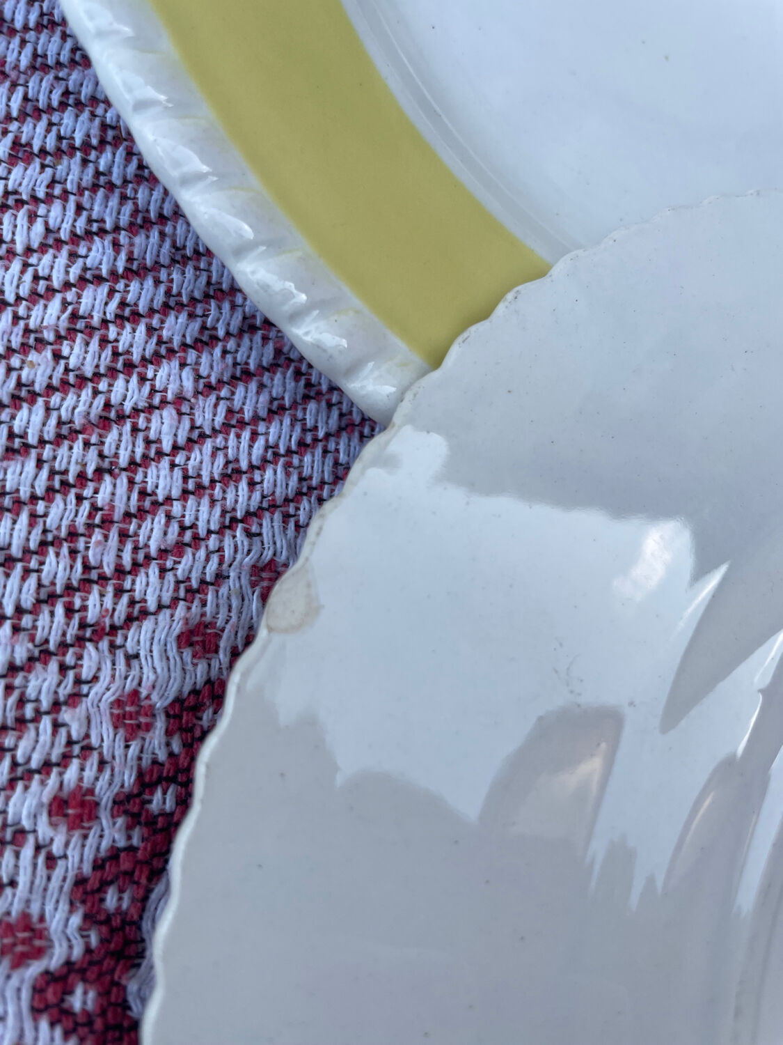 Vintage mismatched plates